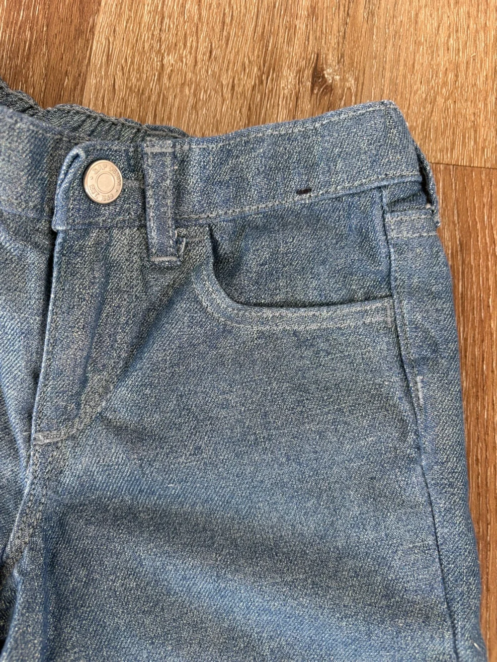 GAP Kids Shimmer Denim Wide-Leg Pants in Medium Blue Size: 4T/ Festive, Casual